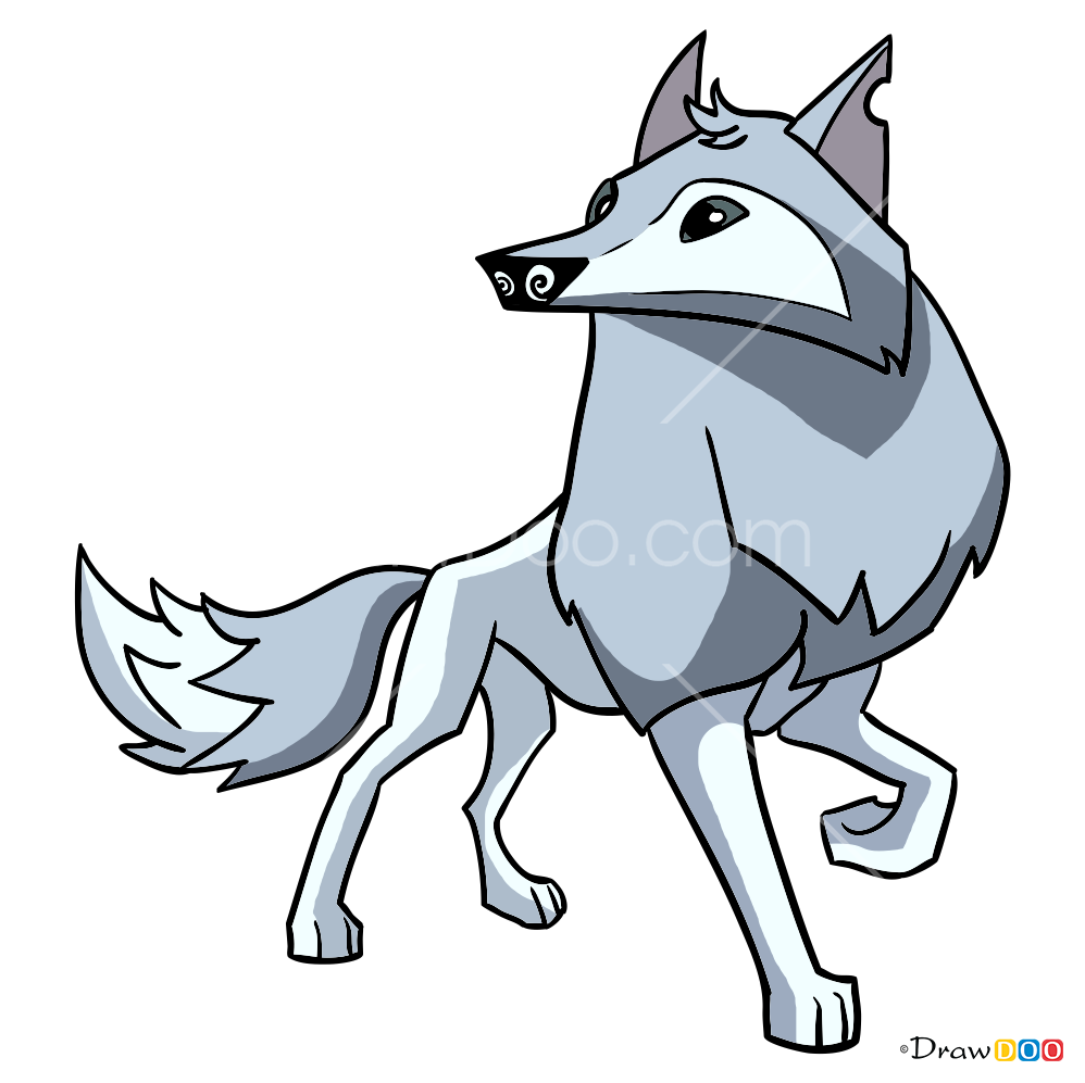 How to Draw Arctic Wolf, Animal Jam